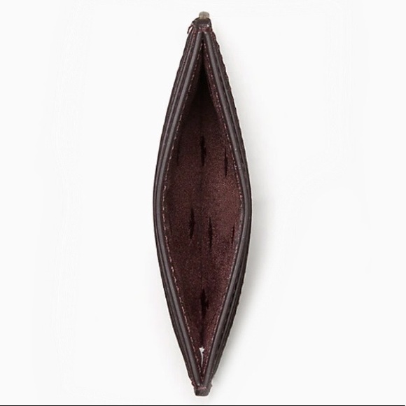 ♠️Kate Spade Shimmy Glitter Cardholder Card Holder Case Wallet Deep Nova Red NWT - Picture 4 of 7